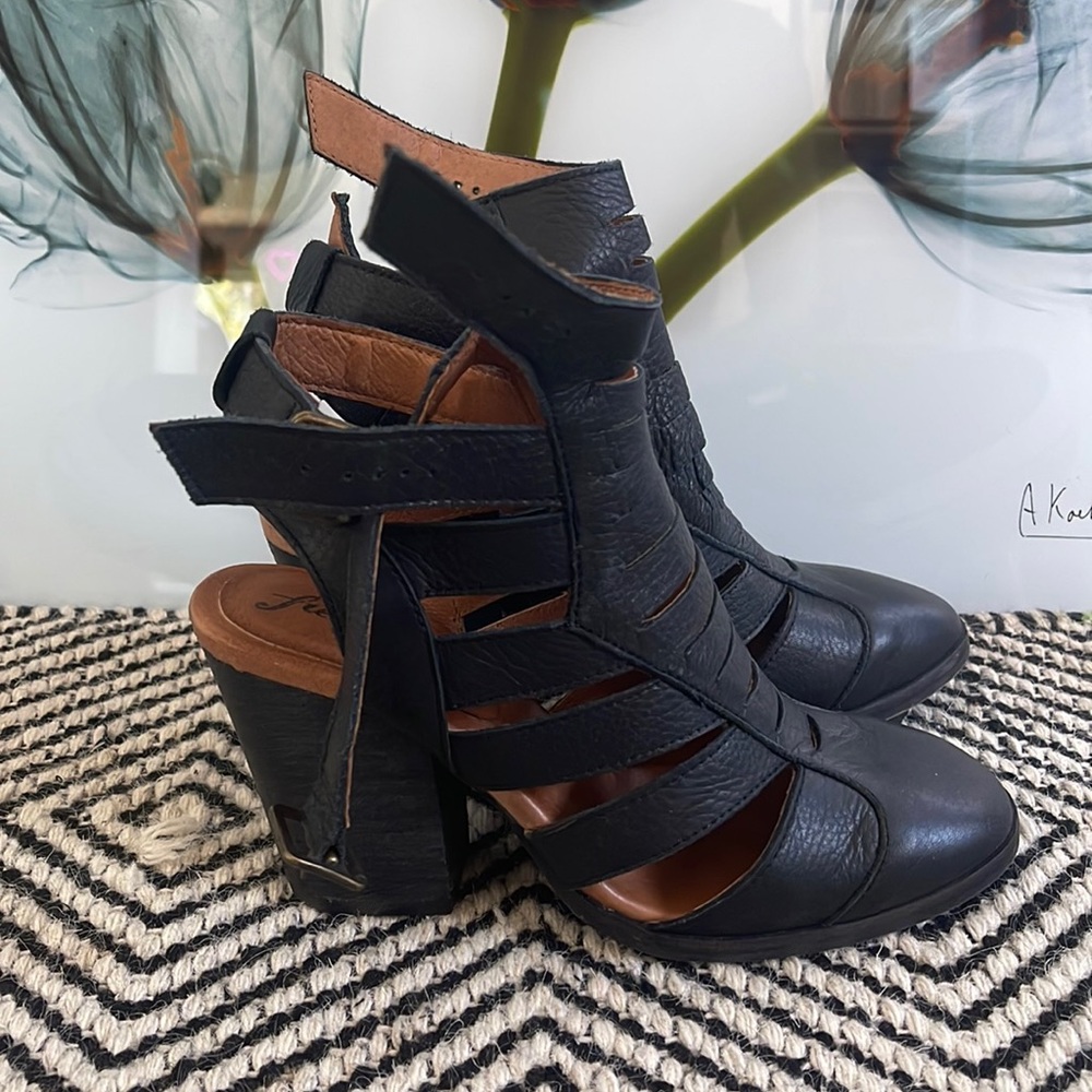 Free People cut out buckle bootie